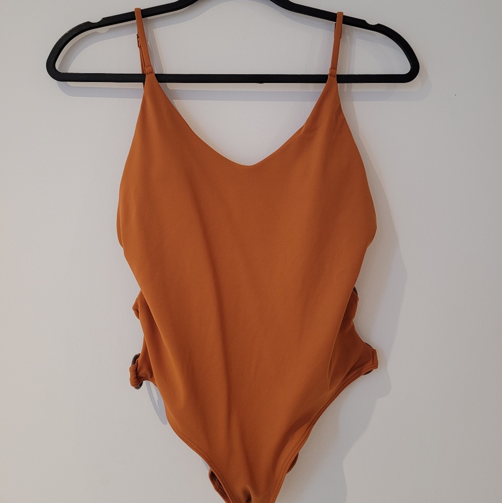 Orange bathing suit